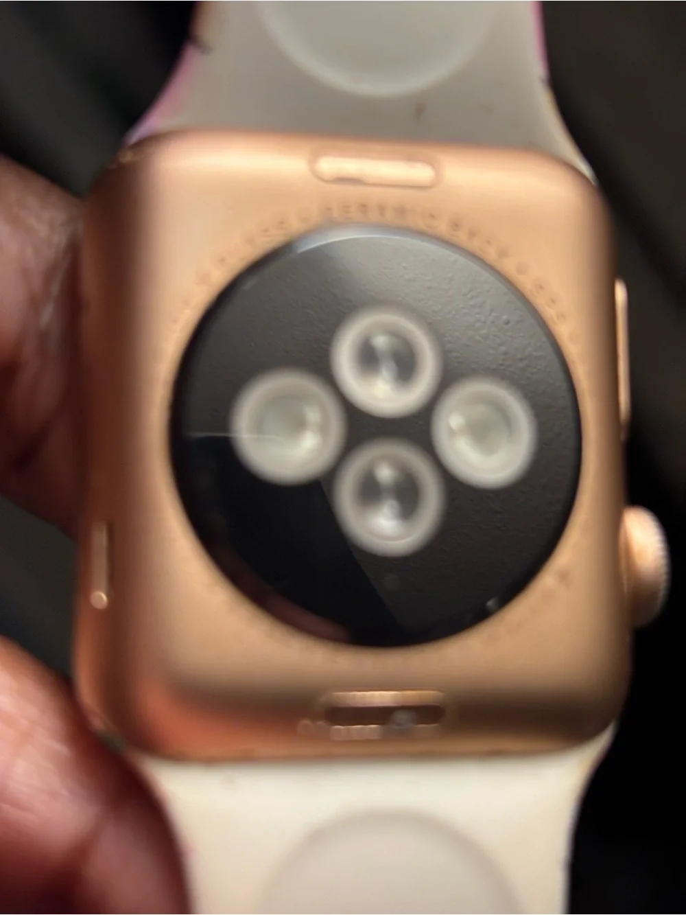 Apple Gold Smartwatch with White Floral Multicolor Band iseries 3